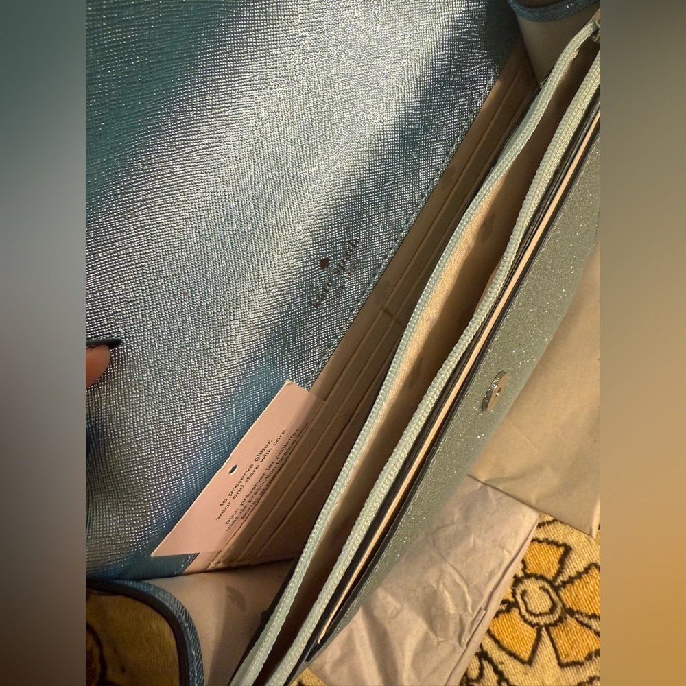 Kate Spade ♠️ Glitter Blue Crossbody Bag - Picture 9 of 10